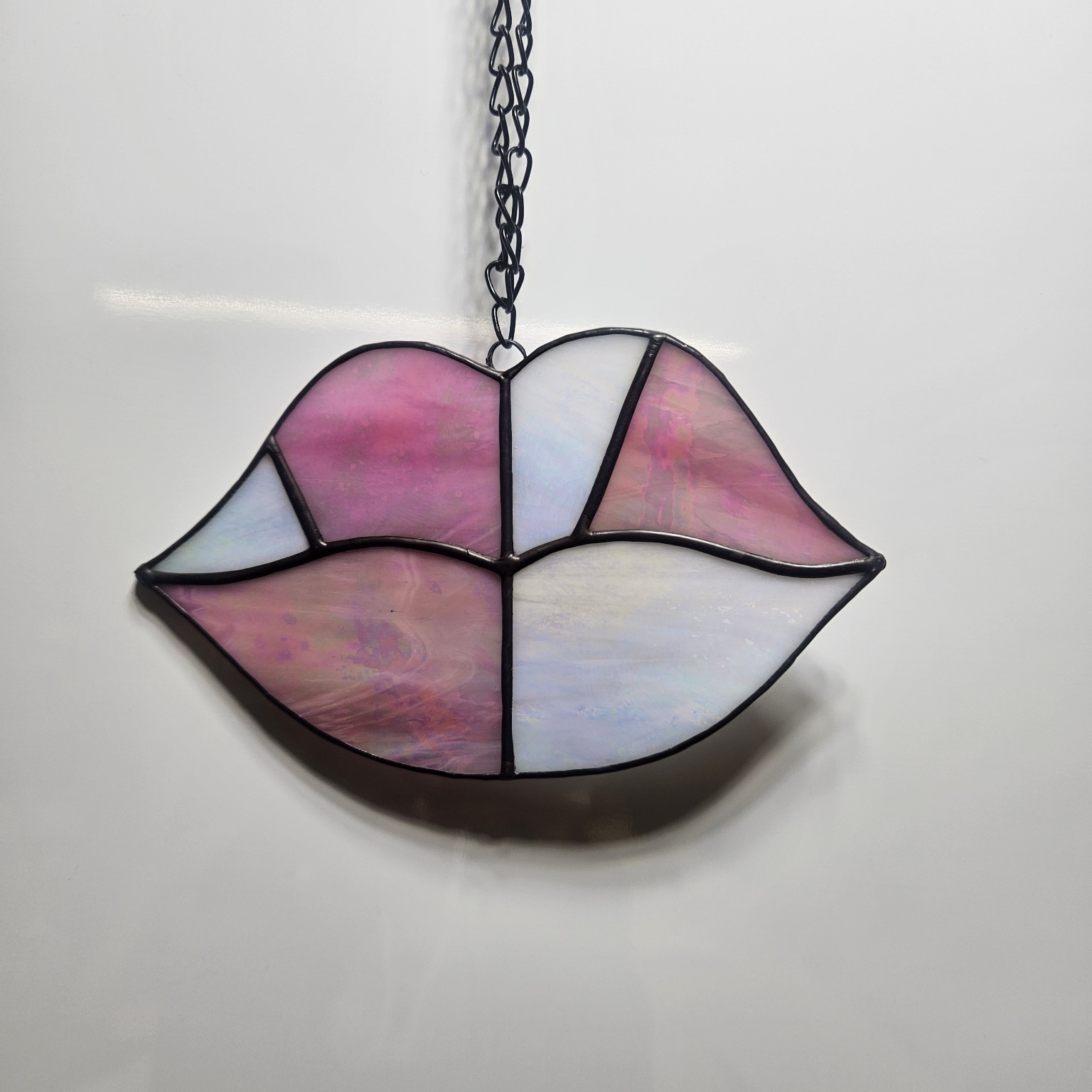 Iridescent stained glass lips