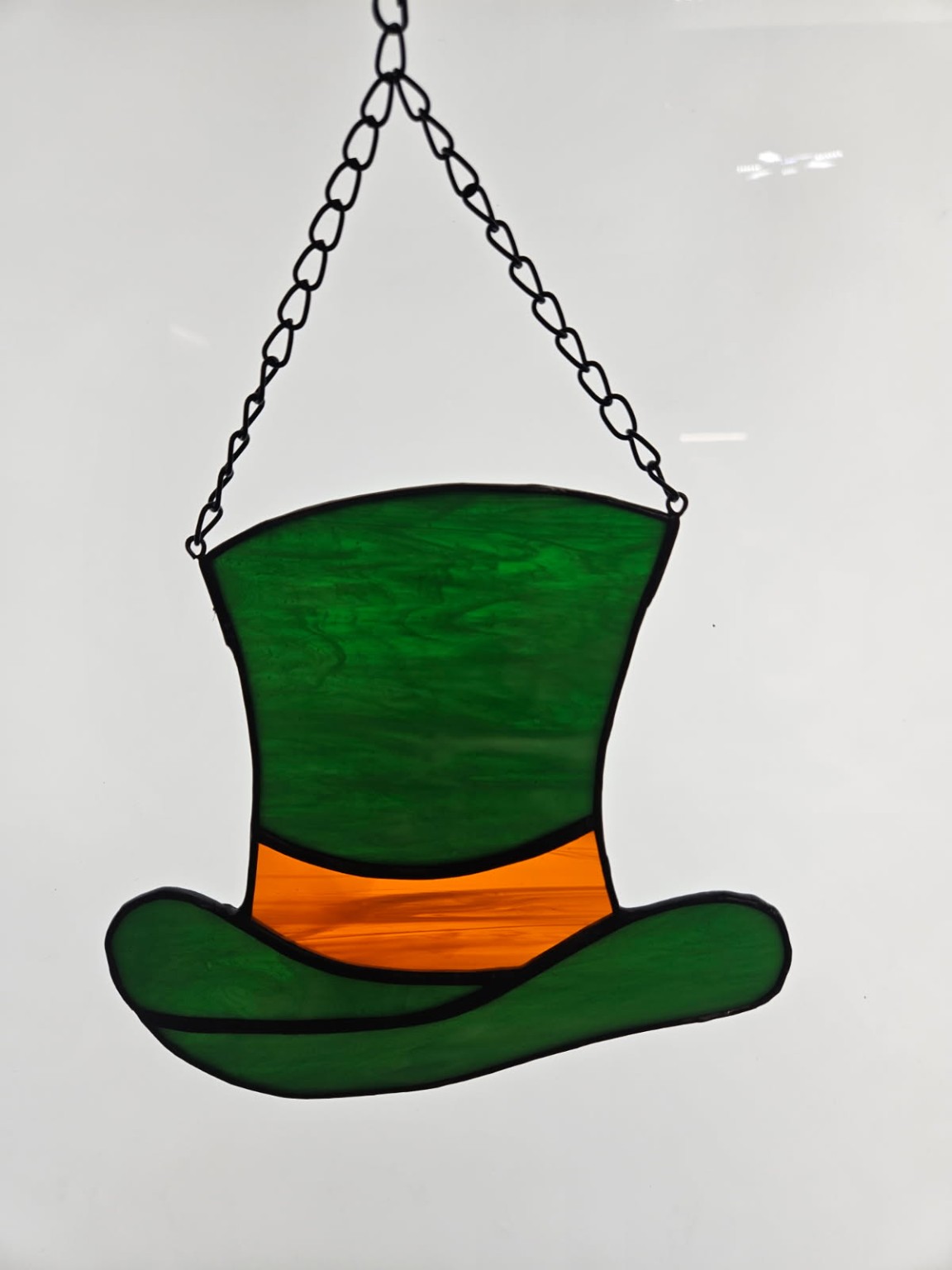St. Patrick’s themed stained glass hat